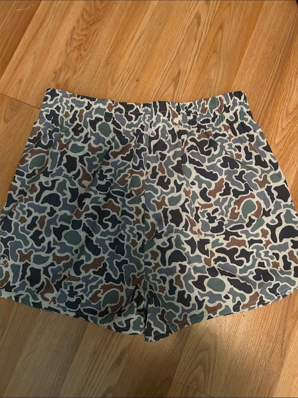 Women's Camo Print Athletic Shorts - Green & Brown